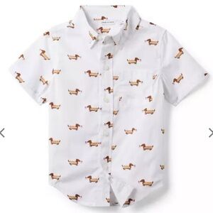 Janie and Jack Hot Dog Poplin Shirt (3T)